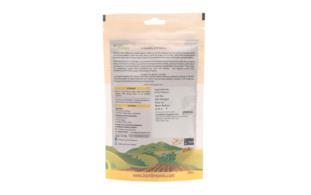 Just Organik Organic Garam Masala    Pack  100 grams